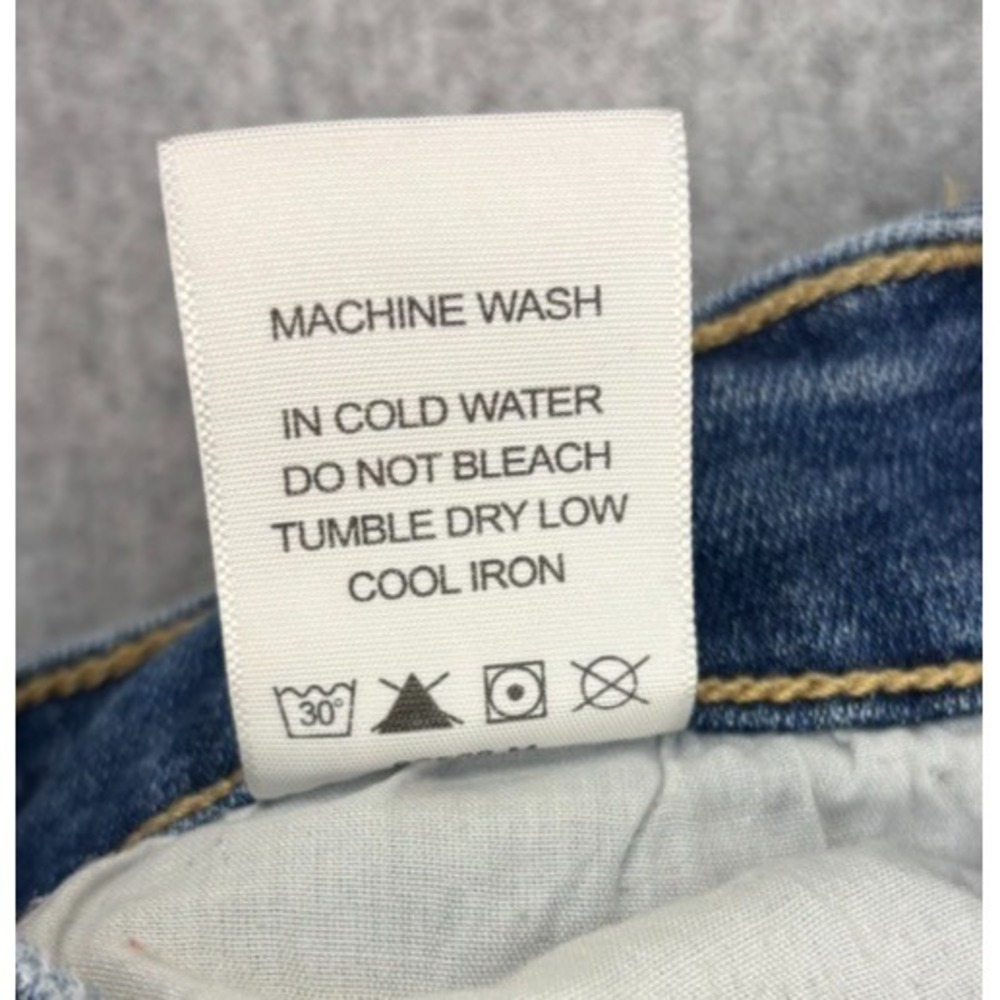 Judy Blue Skinny Fit Jeans Sz 7/28 Destroyed Light Wash Stretch Raw Hem Punk Fun - Picture 4 of 12